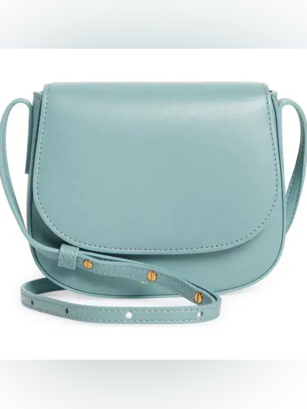 Mansur Gavriel Crossbody saddle bag 
in Light Teal